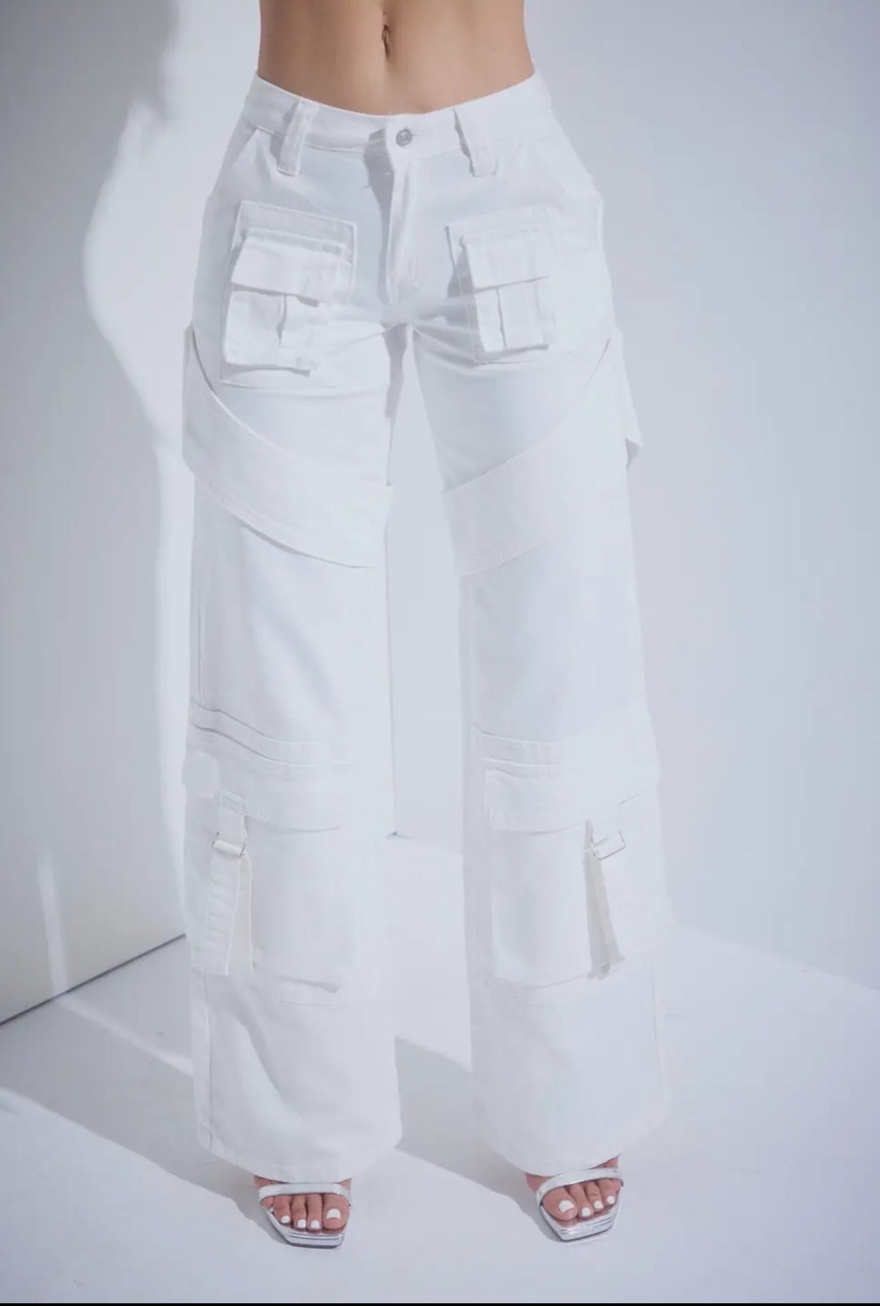 White Cargo Pants